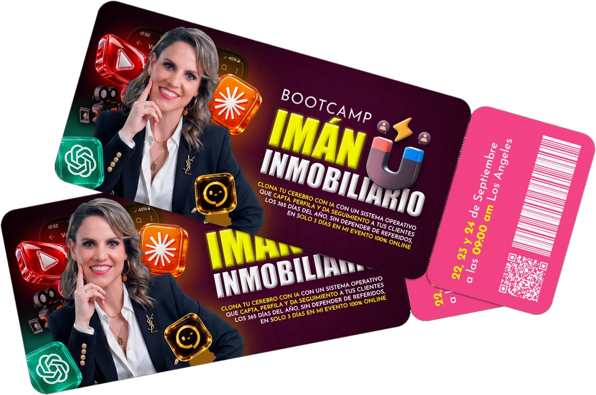 Ticket Bootcamp Imán Inmobiliario · 22, 23 y 24 de septiembre